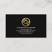 Blue Electric Lightning Letter H Zuhause Power Plu Visitenkarte (Rückseite)