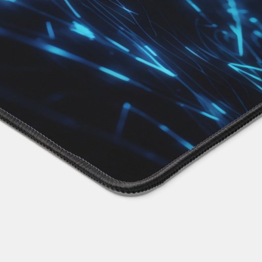 Blue Electric Neon Wave Custom Men Gaming erweiter Schreibtischunterlage (Ecke)