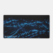 Blue Electric Neon Wave Custom Men Gaming erweiter Schreibtischunterlage (Vorderseite)