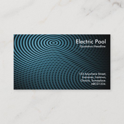 Blue Electric Pool 01 Visitenkarte (Vorderseite)