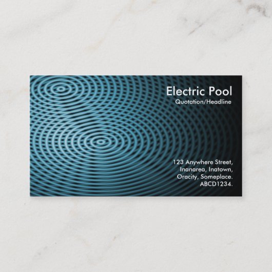 Blue Electric Pool 02 Visitenkarte (Vorderseite)
