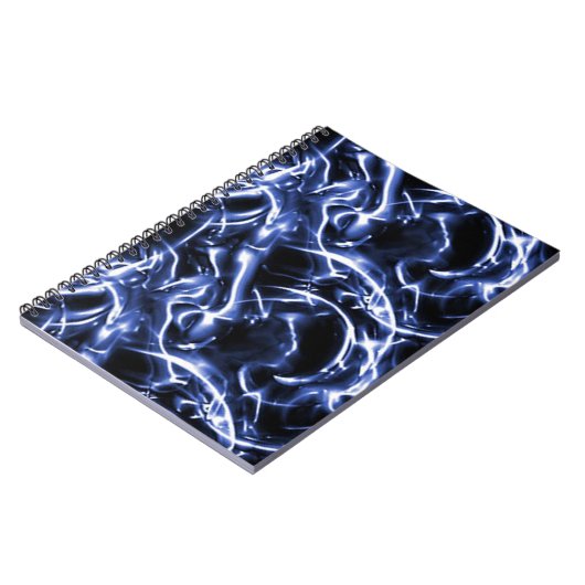 Blue Electric Spiral Notebook Notizblock (Linke Seite)