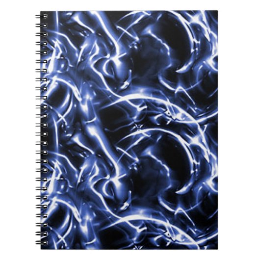 Blue Electric Spiral Notebook Notizblock (Vorderseite)