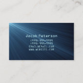 Blue Electrical Construction Business Card Visitenkarte (Rückseite)