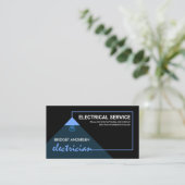 Blue Electrical Power Cable Electrician Service Visitenkarte (Stehend Vorderseite)