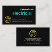 Blue Electrical Signage Vignette Visitenkarte (Vorne/Hinten)