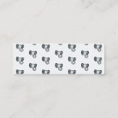 Blue Elefant Baby Dusche Registrierungskarte Mini Visitenkarte (Rückseite)