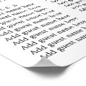 Blue Elefant Baby Dusche Sitzplan Poster (Ecke)