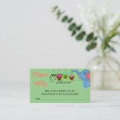 Blue Elefant Baby Dusche Windel Gewinnspiel Begleitkarte (Stehend Vorderseite)