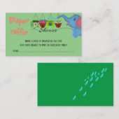 Blue Elefant Baby Dusche Windel Gewinnspiel Begleitkarte (Vorne/Hinten)