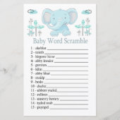 Blue Elefant Baby Wortspiel (Vorderseite)