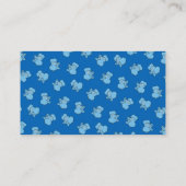 Blue Elefant Cartoon Visitenkarte (Rückseite)