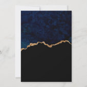 Blue Elegance Agate Wedding Save the Date (Rückseite)