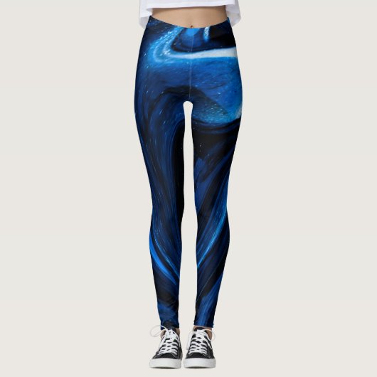Blue Elegance Leggings (Vorderseite)