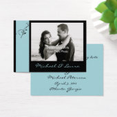 Blue Elegance Mini Save the Date Card (Schreibtisch)