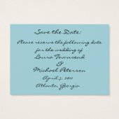 Blue Elegance Mini Save the Date Card (Rückseite)