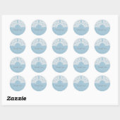 Blue Elegance Spitze Danke Stickers (Blatt)