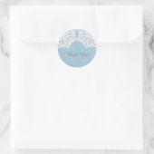 Blue Elegance Spitze Danke Stickers (Tasche)