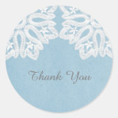 Blue Elegance Spitze Danke Stickers (Vorderseite)