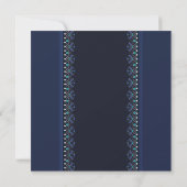 Blue Elegance Wedding Einladung (Rückseite)
