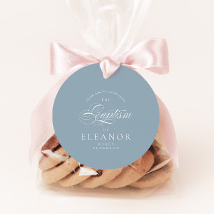 Blue Elegant Calligraphy Baptisc Vielen Dank Geschenkanhänger