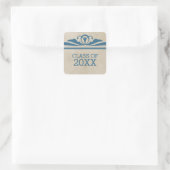 Blue Elegant Deko Abschluss Stickers (Tasche)