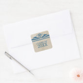Blue Elegant Deko Abschluss Stickers (Umschlag)