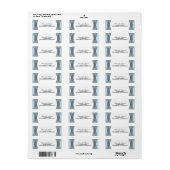 Blue Elegant Deko Address Labels (Vorne)