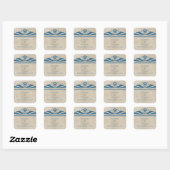 Blue Elegant Deko Wedding Stickers (Blatt)