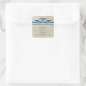 Blue Elegant Deko Wedding Stickers (Tasche)