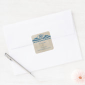 Blue Elegant Deko Wedding Stickers (Umschlag)