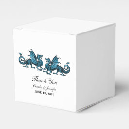 Blue Elegant Dragons Gastgeschenk Hochzeit Boxes Geschenkschachtel