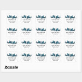 Blue Elegant Dragons Save the Date Stickers (Blatt)