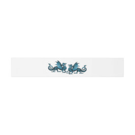 Blue Elegant Dragons Wedding Bly Bands Einladungsbanderole