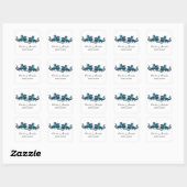 Blue Elegant Dragons Wedding Stickers (Blatt)