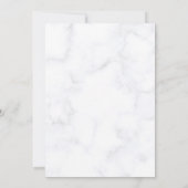 Blue Elegant flower summer wedding Einladung (Rückseite)