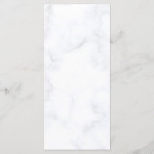 Blue Elegant flower summer wedding Menükarte (Rückseite)