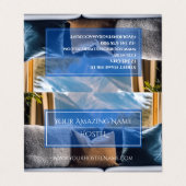 Blue Elegant Hostel Foto Delicate Stilvoll hell Visitenkarten (Außenseite Aufgefaltet)