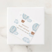 Blue Elegant Hot Air Ballon Cloud Boy Baby Shower Geschenkanhänger (Beispiel)