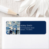 Blue Elegant Hydrangea Wedding Labels (Insitu)