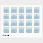 Blue Elegant Lace Wedding Stickers (Blatt)