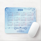 Blue Elegant Mouse Pad 2022 Mousepad (Mit Mouse)