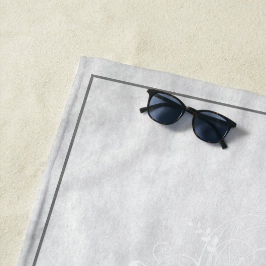 Blue Elegant Peacock Beach Handtuch (Beispiel)