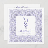 Blue Elegant Sophisticated Wedding Lace Wildflower (Vorne/Hinten)