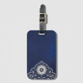  Blue elegant Turkish Design Gepäckanhänger (Vorderseite Vertikal)