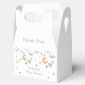 Blue Elegant Twinkle Twinkle Baby Dusche Geschenkschachtel (Geöffnet)