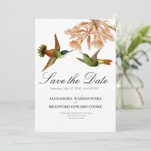 Blue Elegant Wedding Hummingbird (Stehend Vorderseite)