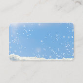 Blue Elegant Whimsical Winter Snowman Baby Dusche Begleitkarte (Rückseite)