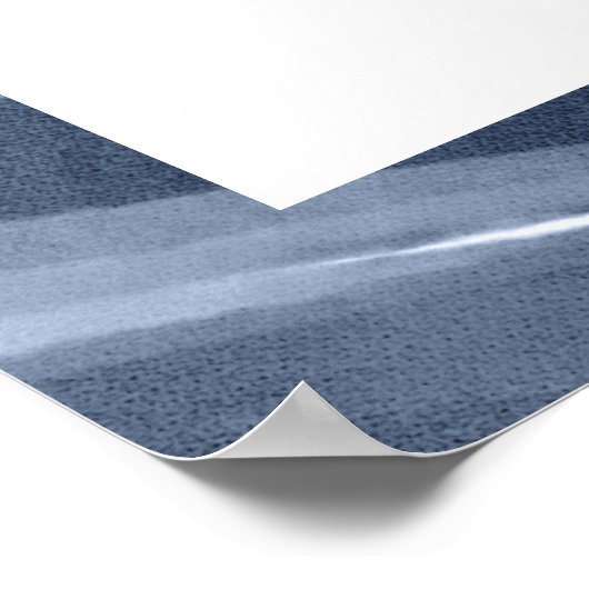 Blue Elegant Willkommenskommunion Taufe Bestätigun Poster (Ecke)