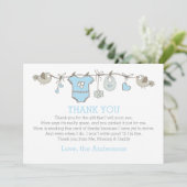 Blue elegante Babyjungen Kleidung danke BABY SHOWE (Stehend Vorderseite)